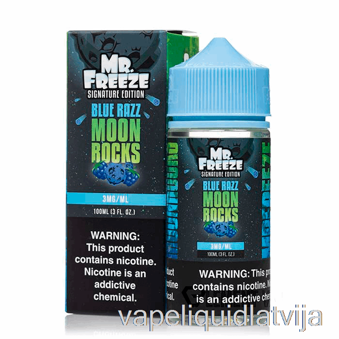 Moonrocks - Zils Razz - Mr Freeze - 100ml 0mg Vape šķidrums